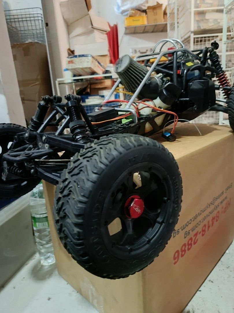 1/5 RC Car Rovan Upgraded 5B 45cc Gas Petrol Engine Steel rollcage HPI ...