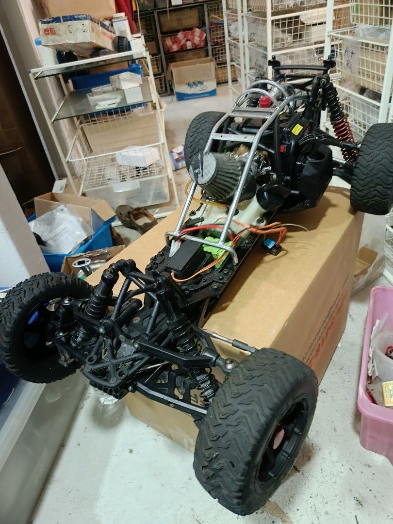 1/5 RC Car Rovan Upgraded 5B 45cc Gas Petrol Engine Steel rollcage HPI ...