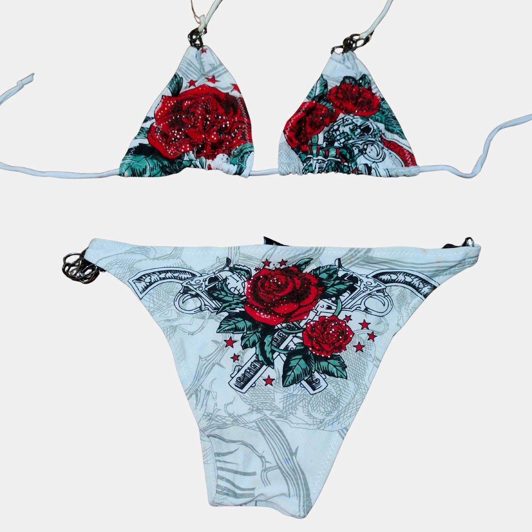 [sold] 2000s deadstock affliction red rose bikini (Category: Bikinis & Swimsuits) located in Cebu City. Submitted by crispyfri3dchicken (Listing ID 1392588295, Image 2). Description: 1500 + sf small to large.