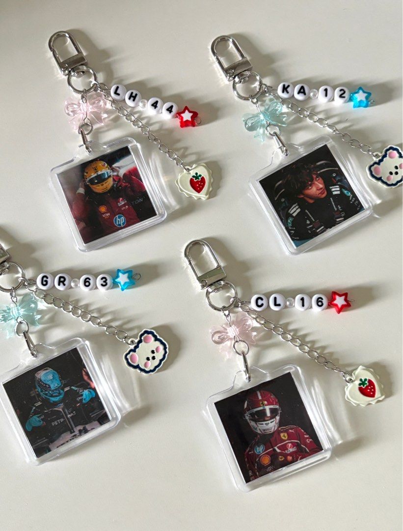 2025 Formula 1 F1 Drivers Inspired Beaded Keychains / Bag Charms ...