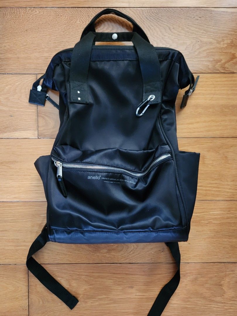 Anello Eleanor Backpack (Black Work Bag) (Category: Backpacks) located in Muntinlupa City. Submitted by rnprz (Listing ID 1392517096, Image 2). Description: THIS IS THE LAST PRICE - water repellant - can fit 13in laptop - bought it for around 4.8k - only used it for less than a year - very comfy! straps and back have soft padding.