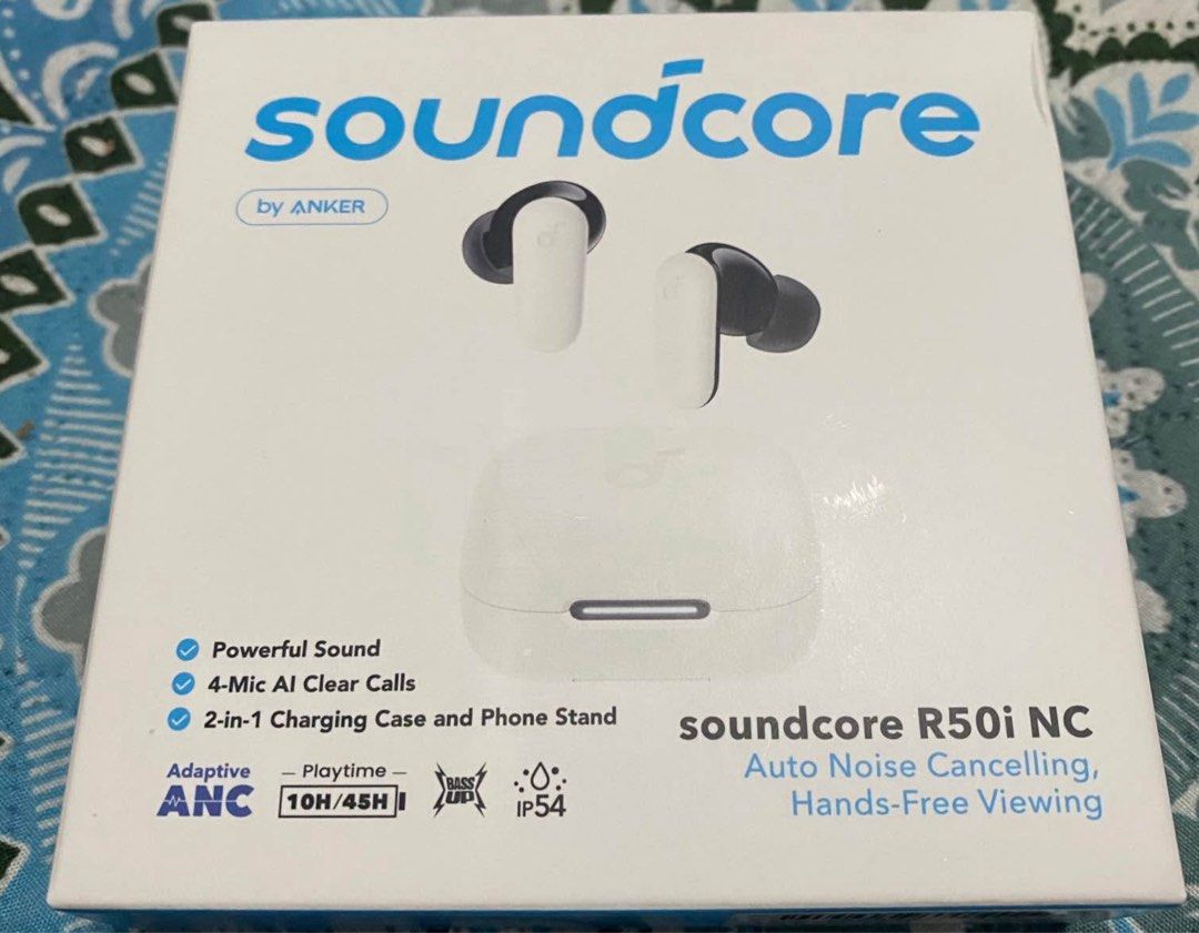 Anker R50i NC - BRANDNEW (Category: Earphones) located in Santa Rosa. Submitted by maranangiancarlo (Listing ID 1392549196, Image 1). Description: Brand new never opened Anker r50i NC earbuds. meetup or delivery (lalamove/jnt) buyer shoulders fee and booking. Loc: Santa Rosa Laguna/Sampaloc Manila .
