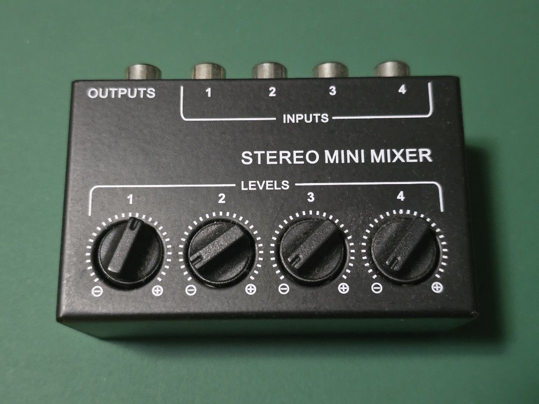 Audio Stereo Mini Mixer QC Location (Category: Portable Audio Accessories) located in Quezon City. Submitted by gabs_a (Listing ID 1392493949, Image 1). Description: For Sale: Audio Stereo MinI Mixer Brand: Generic Function: Stereo Mixer Placement: Portable Material: Metal & Plastic Unit Only Price: 600.00 Location: Batasan Hills / South Triangle Quezon City Note: - As the difference between camera and screen display, there is a discrepancy on th