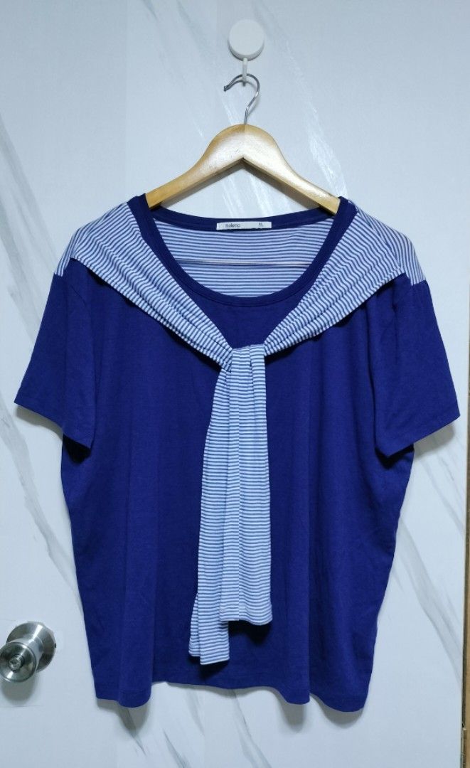 Baleno Shawl Layered Blue Top (Category: Blouses) located in Manila. Submitted by kctee88 (Listing ID 1392516374, Image 2). Description: .