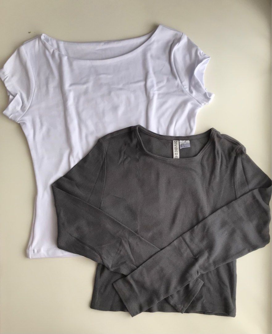 basic tops bundle ✱ white boat neck top & h&m acubi gray sleeves (Category: Others Tops) located in Marikina City. Submitted by naglr (Listing ID 1392586517, Image 1). Description: ✱ fits small to medium ✱ white boat neck top was bought from @POLIN but no longer available ✱ browse previous listings for details of each item .