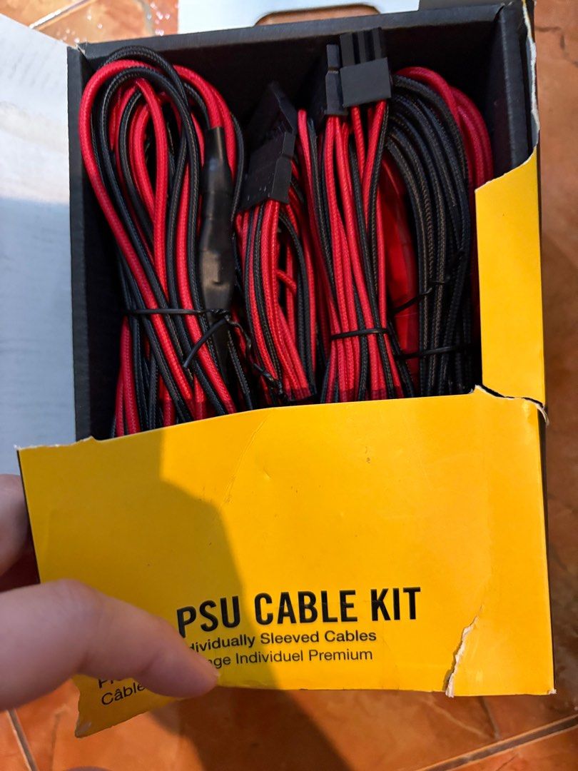 CORSAIR PRO PSU CABLE KIT Premium Individually Sleeved Cables (Category: Cables & Adaptors) located in Manila. Submitted by forevermoonstruck (Listing ID 1392666442, Image 2). Description: Condition: Brand New (opened only to check, slight damage on box) Pickup loc: Pasig Selling Price: ₱ 5,999 .