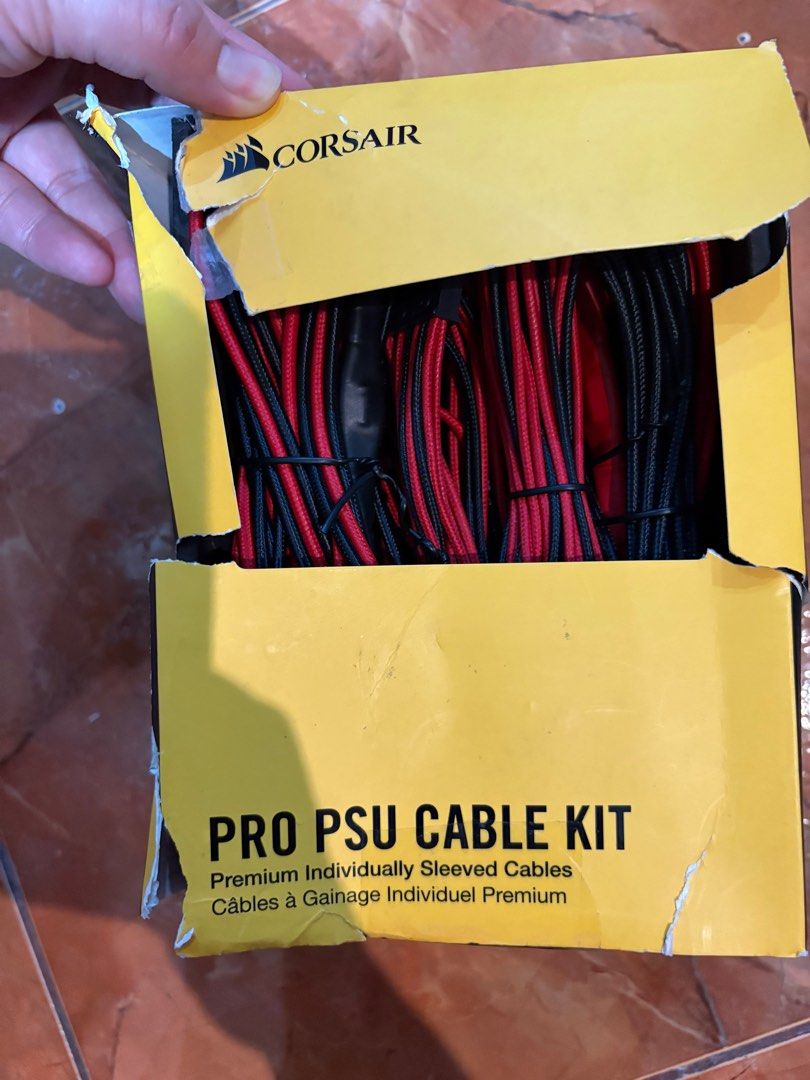 CORSAIR PRO PSU CABLE KIT Premium Individually Sleeved Cables (Category: Cables & Adaptors) located in Manila. Submitted by forevermoonstruck (Listing ID 1392666442, Image 1). Description: Condition: Brand New (opened only to check, slight damage on box) Pickup loc: Pasig Selling Price: ₱ 5,999 .