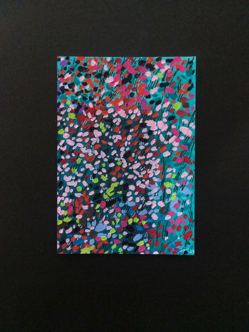 Framed contemporary / abstract art (Category: Art & Prints) located in Baguio. Submitted by kaipldn (Listing ID 1392555730, Image 2). Description: Title: dekotsu #4-b Year: 2024 Medium: Mixed Media on Paper Size: 3.75"x5.25" Frame size: 9"x11" Artist: Kai Piluden With Certificate of Authenticity *Special deals for the purchase of two or more art work..