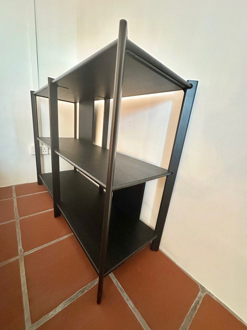 IKEA JÄTTESTA Shelving Unit - Black 120 x 40 x 85Hcm, Furniture