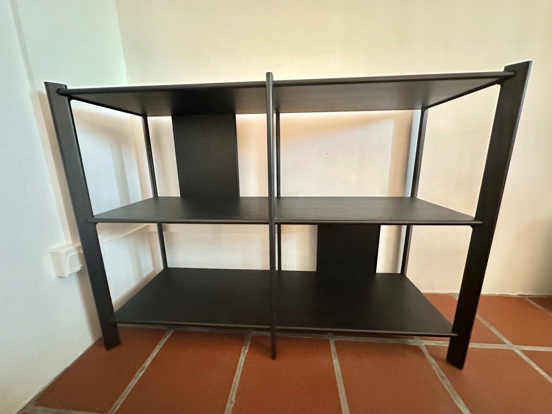IKEA JÄTTESTA Shelving Unit - Black 120 x 40 x 85Hcm, Furniture