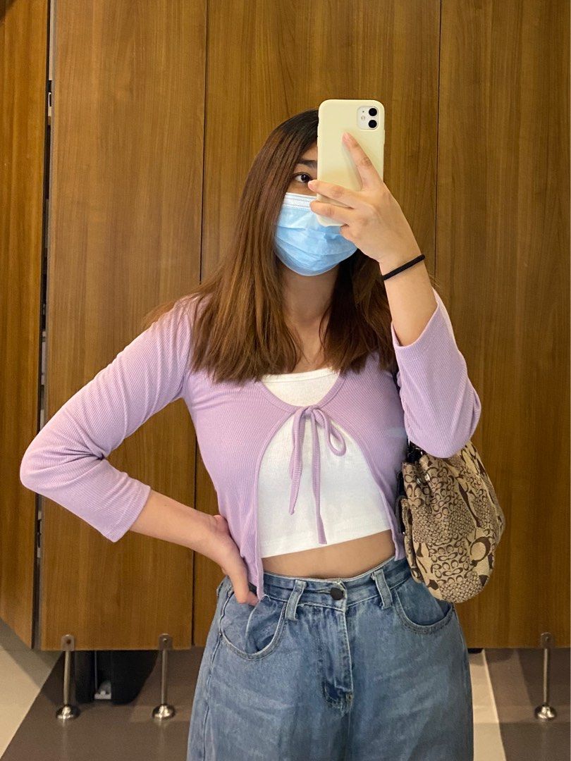 Light Purple Cover Up Y2K Top (Category: Coats, Jackets and Outerwear) located in Paranaque City. Submitted by maedizon (Listing ID 1392625119, Image 2). Description: Fits xs-s.