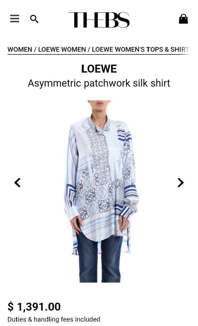 LOEWE ASYMMETRIC PATCHWORK SILK SHIRT (Category: Luxury Apparel) located in Baguio. Submitted by cc1516 (Listing ID 1392639757, Image 2). Description: VINTAGE LOEWE ASYMMETRIC PATCHWORK SILK SHIRT.