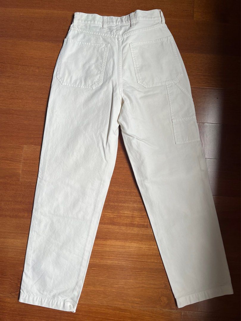Madewell Painter Pants (Category: Jeans) located in Taguig. Submitted by nrox_ (Listing ID 1392526635, Image 2). Description: Madewell Perfect Vintage Straight Jean Size 27 Painter pants vibe! Has small stains on the knee and back pocket area but could probably be bleached out :) Helping tags Aritzia Everlane Cos Zara Mango Uniqlo.