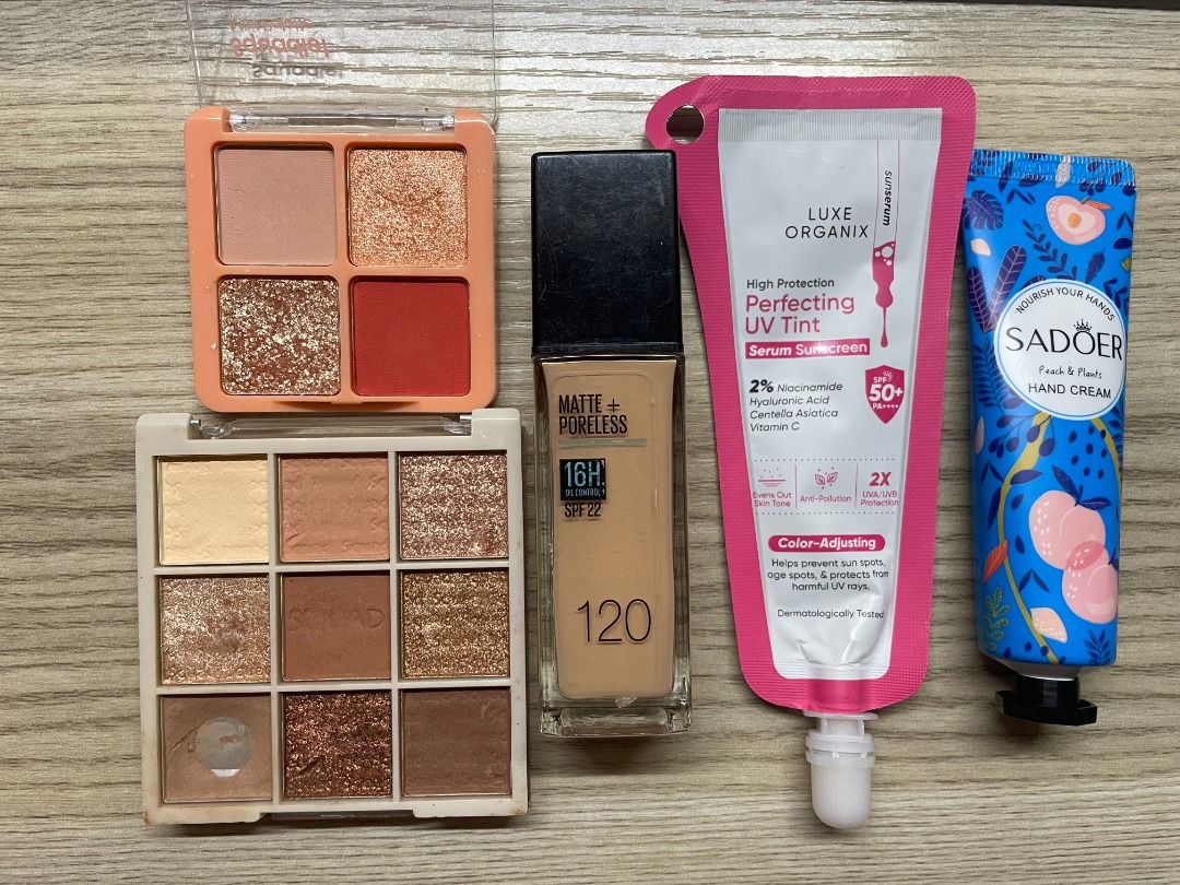 Make Up Bundle (Category: Makeup) located in Manila. Submitted by pinkink_12 (Listing ID 1392512741, Image 1). Description: TAKE ALL!!! Some are lightly used, some are well used. Brands: Maybelline, Luxe Organix, Squad Cosmetics, Vice Cosmetics, Careline, Pink Flash.