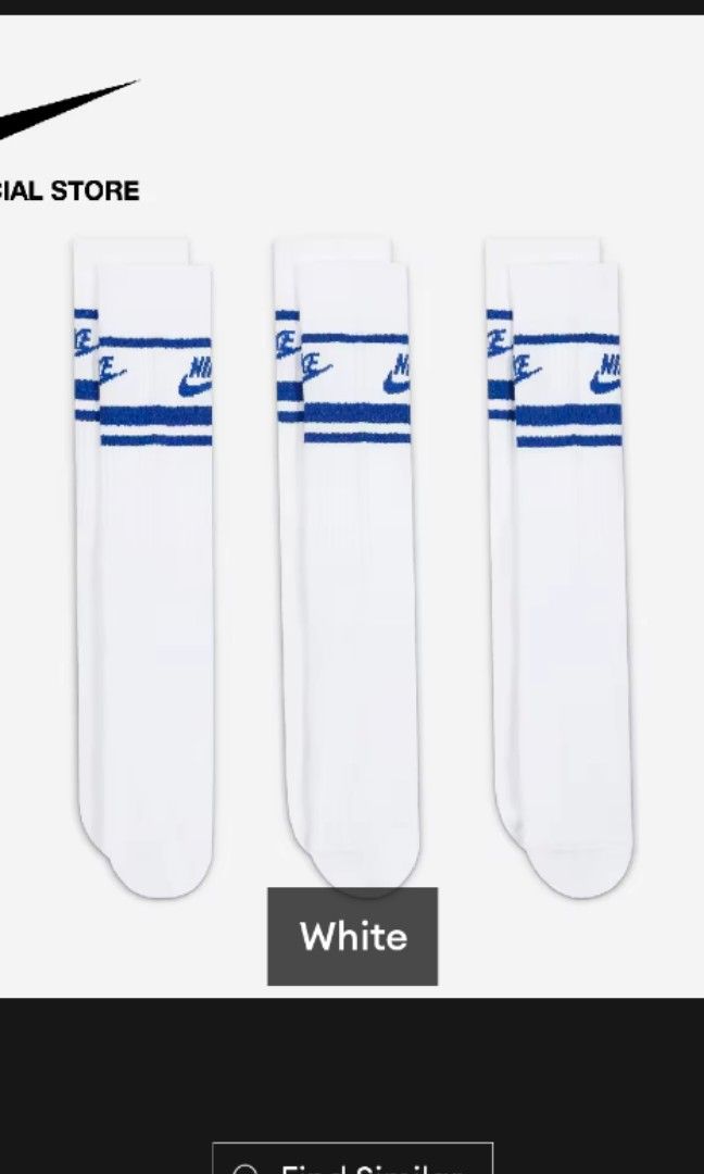 Nike socks essential crew (Category: Socks) located in Manila. Submitted by basiclang (Listing ID 1392623101, Image 1). Description: Nike essential crew socks 3pcs brandnew 499 only.