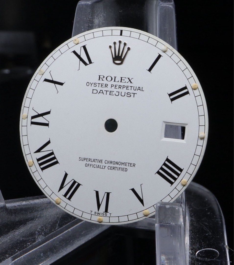 Original Rolex Parts Datejust 36 White Roman Buckley Dial and