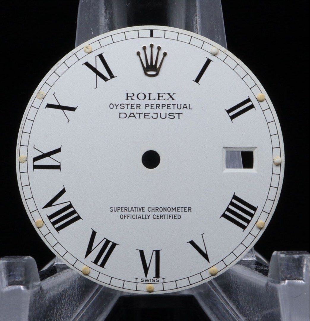 Original Rolex Parts Datejust 36 White Roman Buckley Dial and