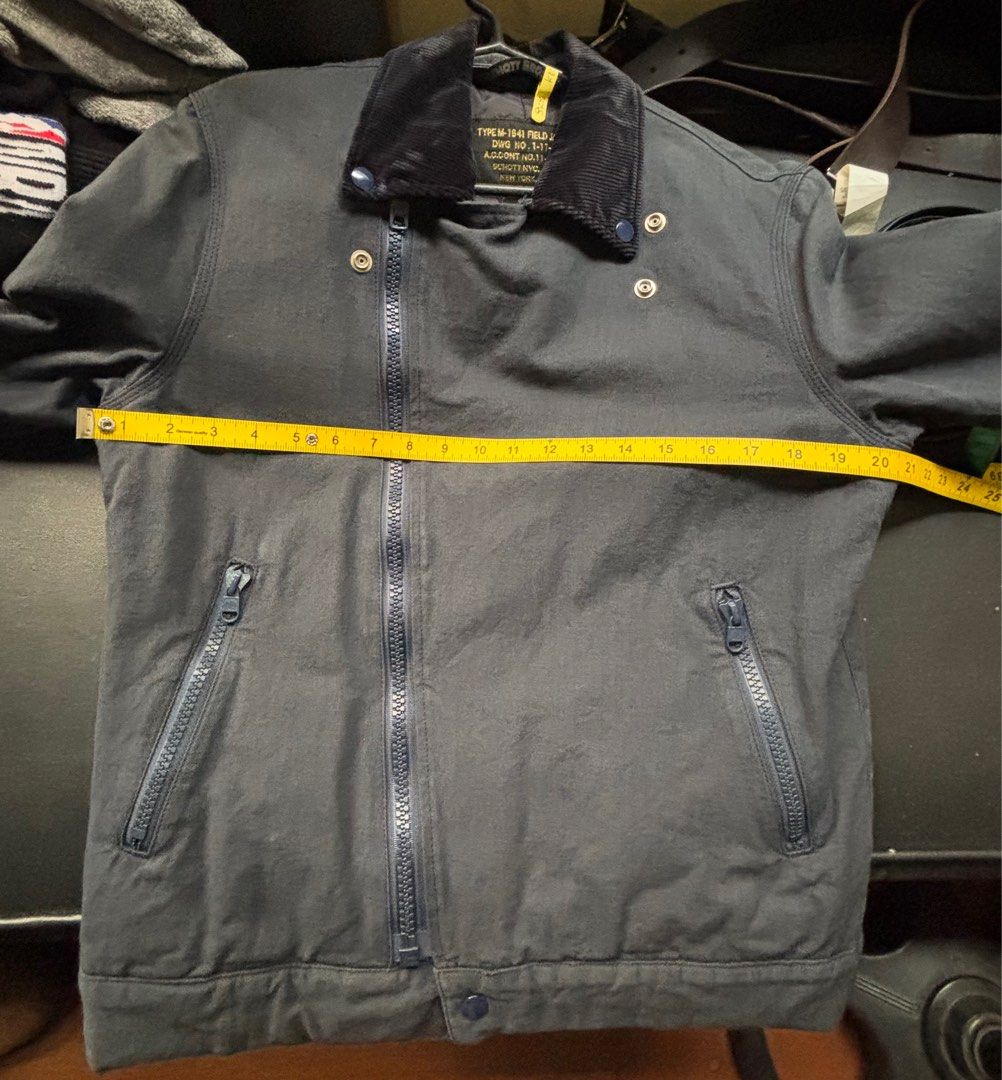 Original Schott New York Casual Jacket (Category: Coats, Jackets and Outerwear) located in Caloocan City. Submitted by gvv013 (Listing ID 1392523387, Image 2). Description: Original Schott NY Casual Jacket Dimensions in inches: W:21, L:25, Shoulder: 19 Medium size Double-breasted /collar style Cotton fabric with inner lining Price is negotiable Bought abroad used sparingly .