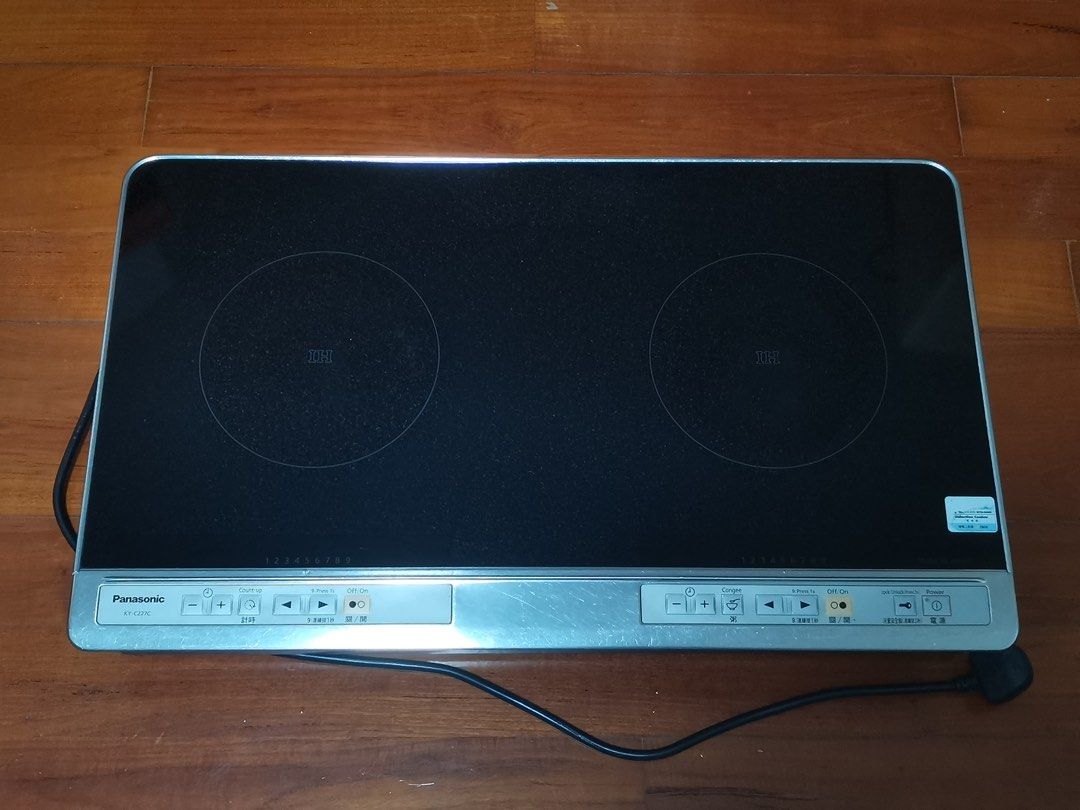 Panasonic IH雙頭電磁爐 嵌入/座檯兩用式 KY-C227C 日本製造, 家庭電器, 廚房電器, 抽油煙機及爐頭 - Carousell