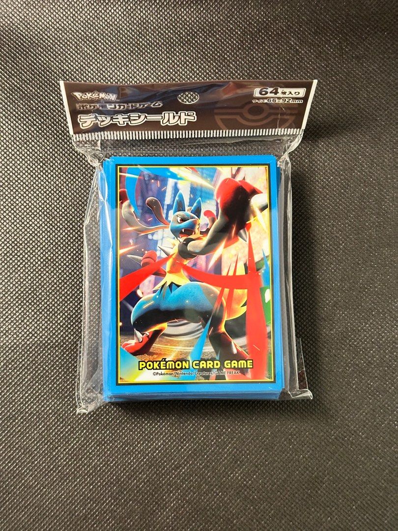 Pokemon Card Sleeves Pokemon Center Japan Mega Lucario Card Sleeves  Pack  Of 64 Sleeves 64 Card Sleeves