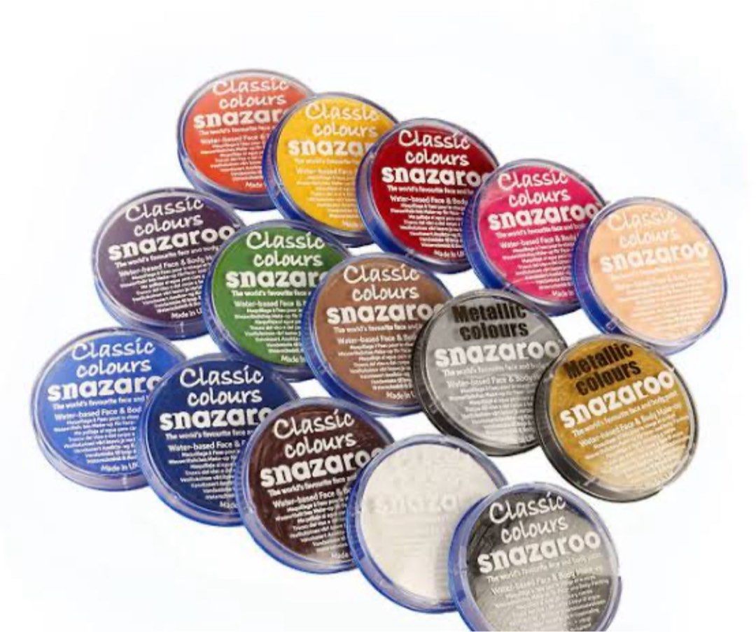 Snazaroo body and face paint (Category: Face Care) located in Pasay City. Submitted by shirley.manacsa (Listing ID 1392522580, Image 1). Description: .