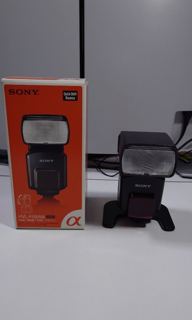 Sony A-900 Flash HVL-F58AM (Category: Flashes) located in Makati City. Submitted by ppomidyar (Listing ID 1392585498, Image 1). Description: Box included.