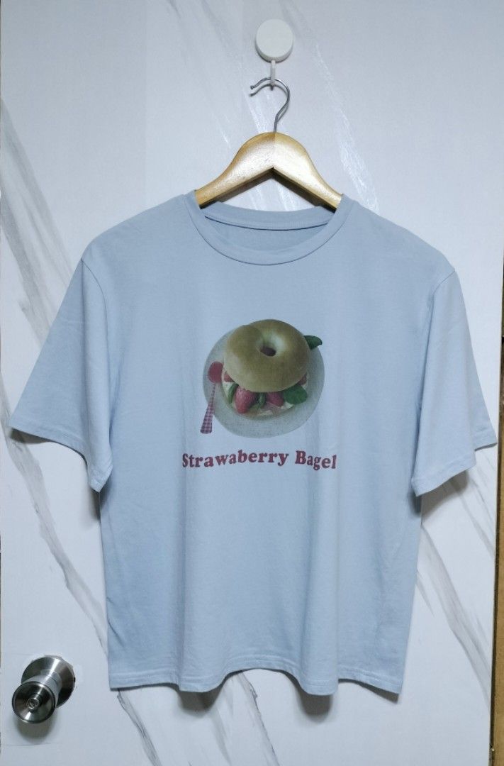 Strawberry Bagel Print Light Blue Tshirt (Category: Shirts) located in Manila. Submitted by kctee88 (Listing ID 1392528348, Image 2). Description: .