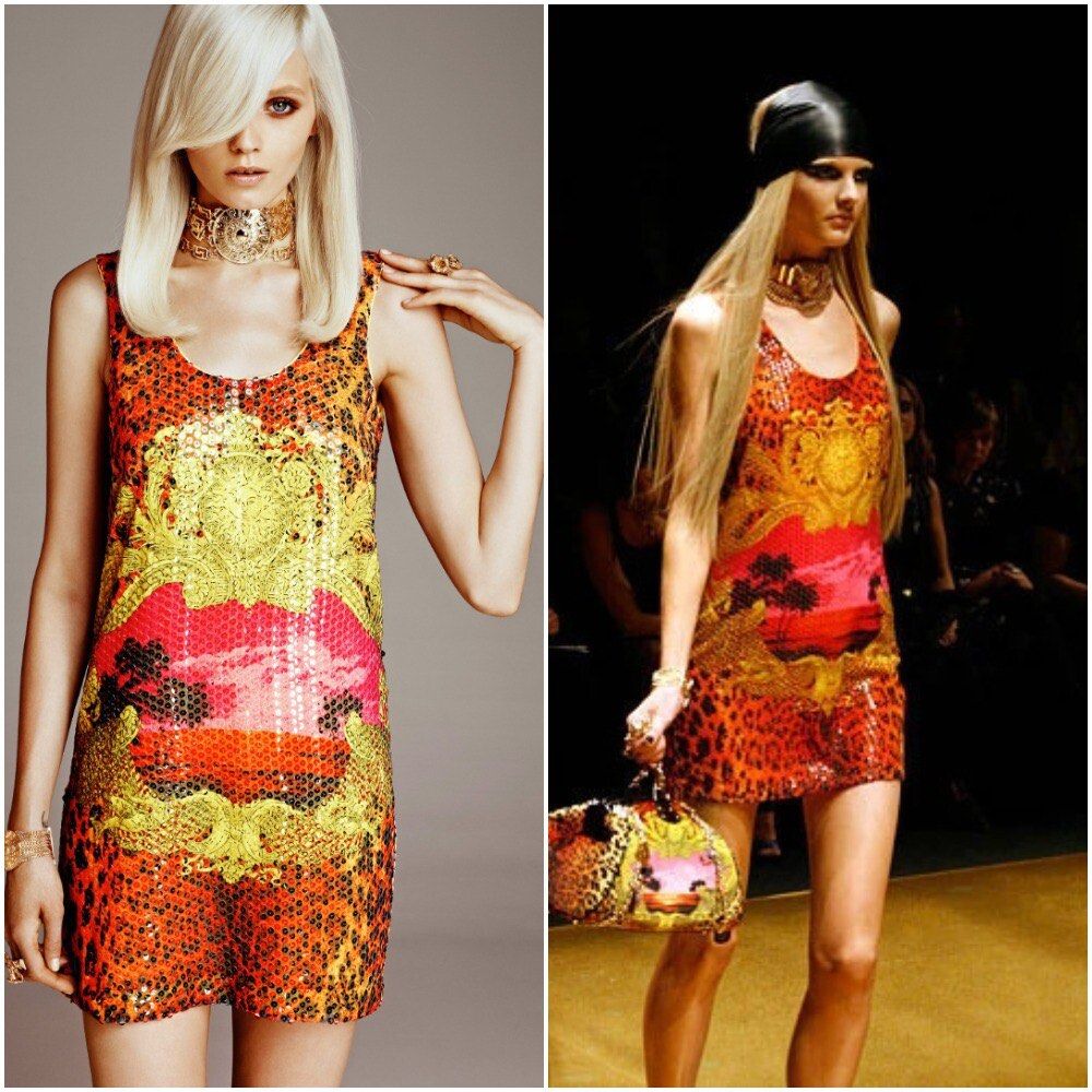 VERSACE ORANGE SEQUIN DRESS (Category: Dresses) located in Davao. Submitted by declutterstuff01 (Listing ID 1392503022, Image 2). Description: VERSACE x H&M dead stock orange sequin dress never used; like new selling low need funds for travel pm for more photos .