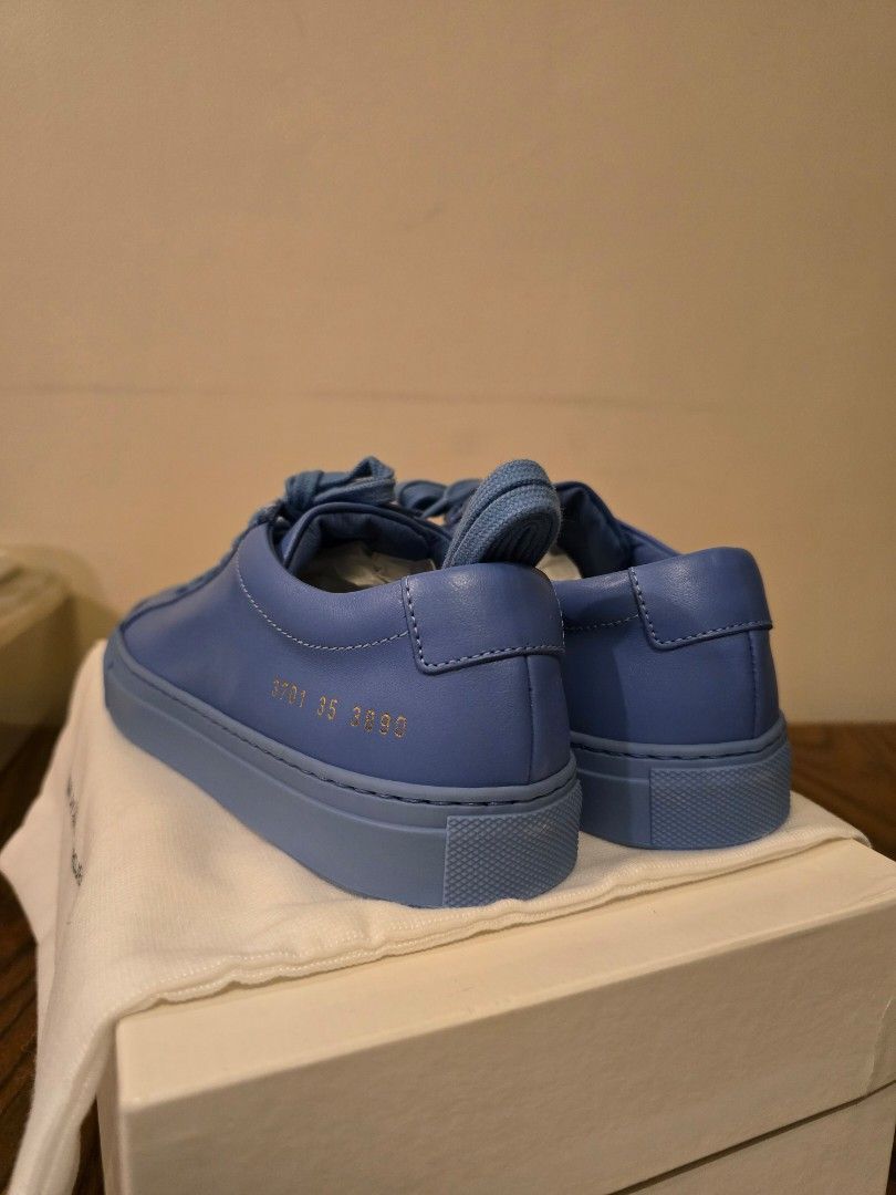 Woman Common Projects Achilles Low Blue EU35 (Category: Sneakers) located in Pasig City. Submitted by doubleyami (Listing ID 1392532356, Image 2). Description: Woman Common Project Achilles Low Blue EU35 / US 5 Womens 10/10 - Brandnew Full Set - box, dust bag, extra laces P15, 000.