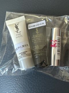 YSL 恆時霧光粉底液、潔面乳、唇膏 試用裝64206603869698110