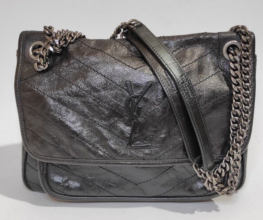 Ysl crinkled niki medium chain bag (Category: Luxury Bags & Wallets) located in Manila. Submitted by luxxxxxxxx.x (Listing ID 1392681978, Image 2). Description: what you see is what you get no inclusions pasay city location meet up anywhere around metro manila.