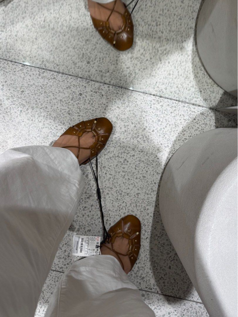 zara leather tied cage sandals (Category: Flats & Sandals) located in Santa Rosa. Submitted by lovedby.gwy (Listing ID 1388587683, Image 3). Description: - original! - used 3x max - comfy and breathable - super good quality!! looks high end - can fit 23.5cm to 24 cm rfs: too many sandals loc: sta. rosa, laguna.