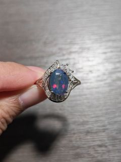 幻彩藍 黑歐泊 切割豪鑲 戒指 GR20964189837031555110