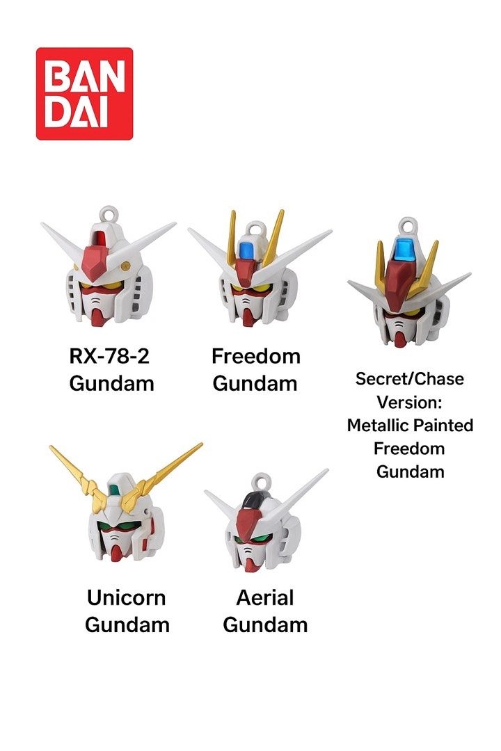 Bandai - SD Gundam Head Key Chain (With Light), Toys