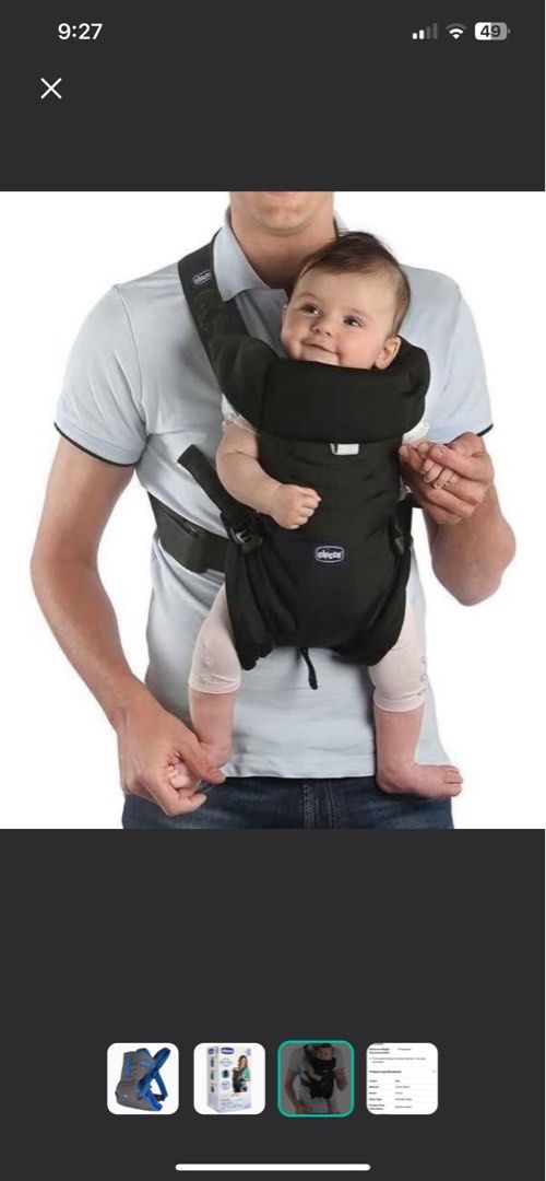 Chicco Baby Carrier (Category: Carriers & Slings) located in Butuan. Submitted by anneven14 (Listing ID 1392693192, Image 2). Description: loc: butuan city.