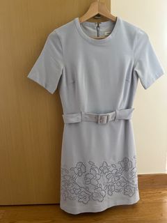 club monaco 淺藍色短袖連衣裙64221970721793110