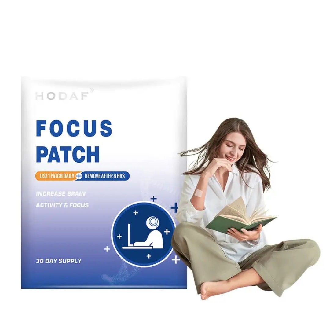 Wellness - Focus Patch (Category: Medical Supplies & Tools) located in Singapore. Submitted by lh8878 (Listing ID 1392736397, Image 2). Description: - Boost concentration with Focus Patches. - Contains B vitamins and other brain-boosting nutrients. - Easy to use: Apply to clean, dry skin. - Wear for 8 hours. - 30-day supply for work, school, or sports. Picture may not reflect actual product I want to try first (1 sheet, 6 patchs at $1.50) give me