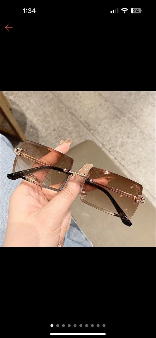 Frameless Sunglasses (Category: Sunglasses & Eyewear) located in Manila. Submitted by lexlexxi (Listing ID 1392733362, Image 1). Description: bought from 🍊 app srp - 138.