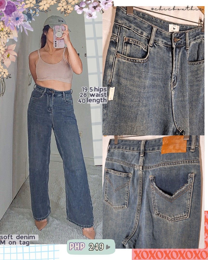 Jeans wideleg denim pants (Category: Jeans) located in Quezon City. Submitted by chicarmani (Listing ID 1392765291, Image 2). Description: J E A N S | Denim Wideleg • Straight cut • payment first, J&T courier only, no COD. • P85 shipping around metro manila (1-2 pc/s pants) • read measurements guidelines first • steam ironed only, highly advisable to wash before wear • no return, no exchange; once your parcel is shipped, we won't be liable for da