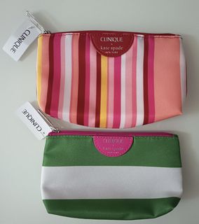 Kate Spade x Clinique化妝包 cosmetic bag 禮物  全新有牌 New gift64219087154434110