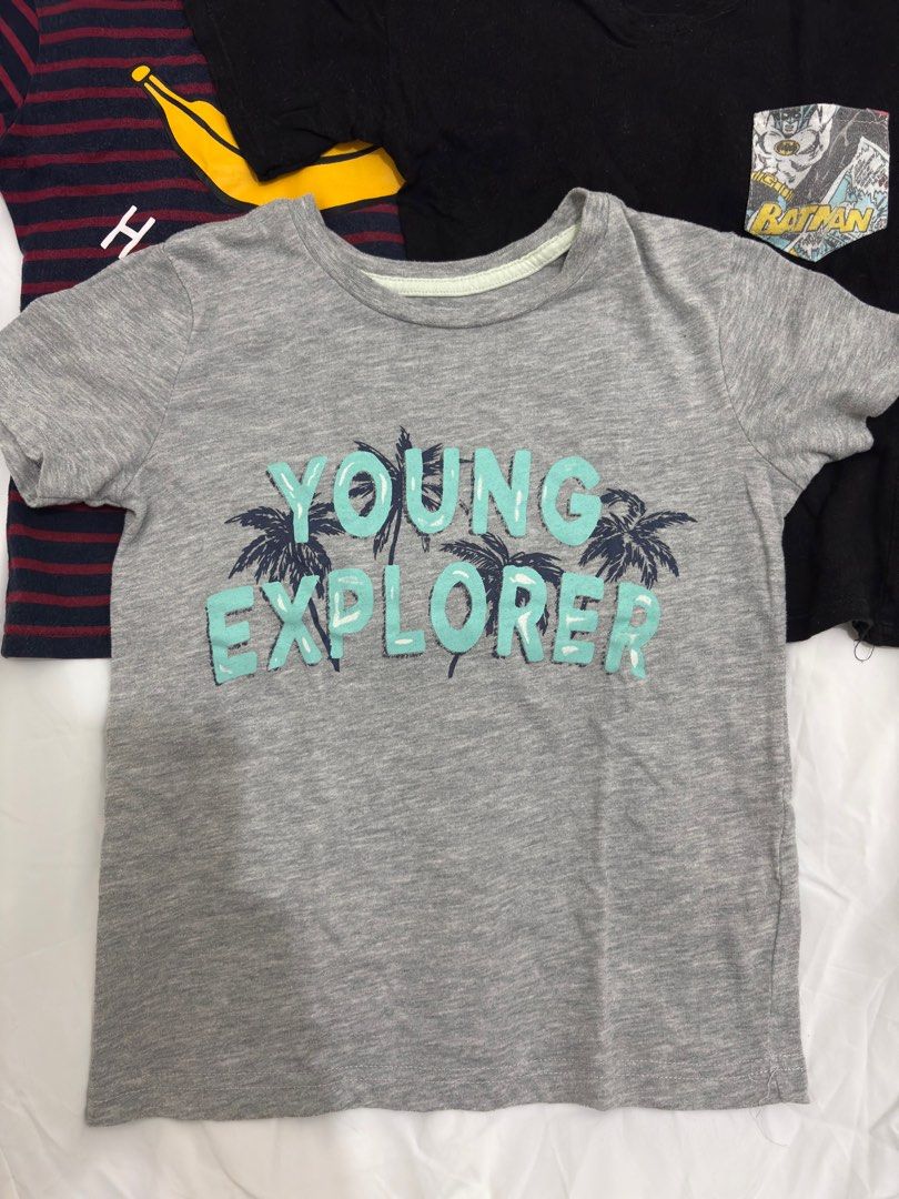 Kids Tshirt 1-3 years old (Category: Babies & Kids Fashion) located in Quezon City. Submitted by thezzzagm (Listing ID 1392801090, Image 2). Description: For your Boy (pambahay shirt) Fits to 1-3 years old Get 3 for P100.00 only Rfs: Decluttering Loc: SM Fairview Buyer will shoulder the SF Courier: Grab/Lalamove/Gogo Express.