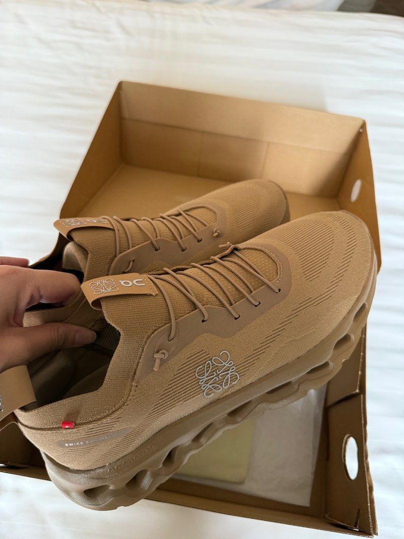 Loewe x On Cloudtilt Dark Sand (Category: Sneakers) located in Makati City. Submitted by decluttering822 (Listing ID 1392755891, Image 2). Description: Brand new complete inclusions - box and dust bag Size 9.5 Men / EU 43 RFS: wrong size.