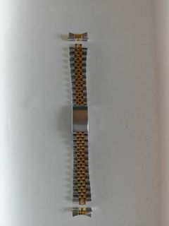 MBtmp20 20MM 鋼色/金色 雙色 相間 不锈鋼金屬 表帶 錶帶 stainless steel metal watch band two tone colors64227015739009110