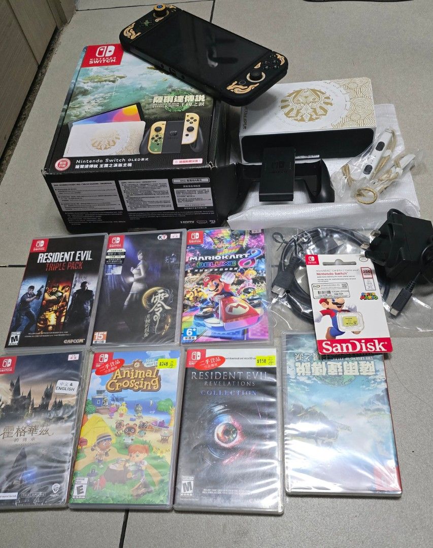 NINTENDO switch oled ( legend of zelda) (Category: Nintendo) located in Manila. Submitted by mamami4 (Listing ID 1392741567, Image 1). Description: nintendo switch oled legend of zelda INFUSIONS: • complete inclusion with box •memory card • games •with switch case 24,500 take all.