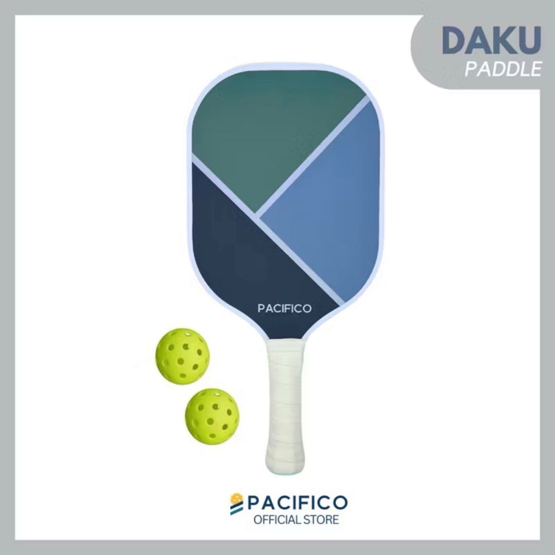 Pacifico Carbon Fiber Pickleball Paddle/Racket (Category: Racket and Ball Sports) located in San Juan City. Submitted by shoplc (Listing ID 1392801042, Image 1). Description: - Original price: ₱2,500 - Brand new and comes with a case and 2 balls.