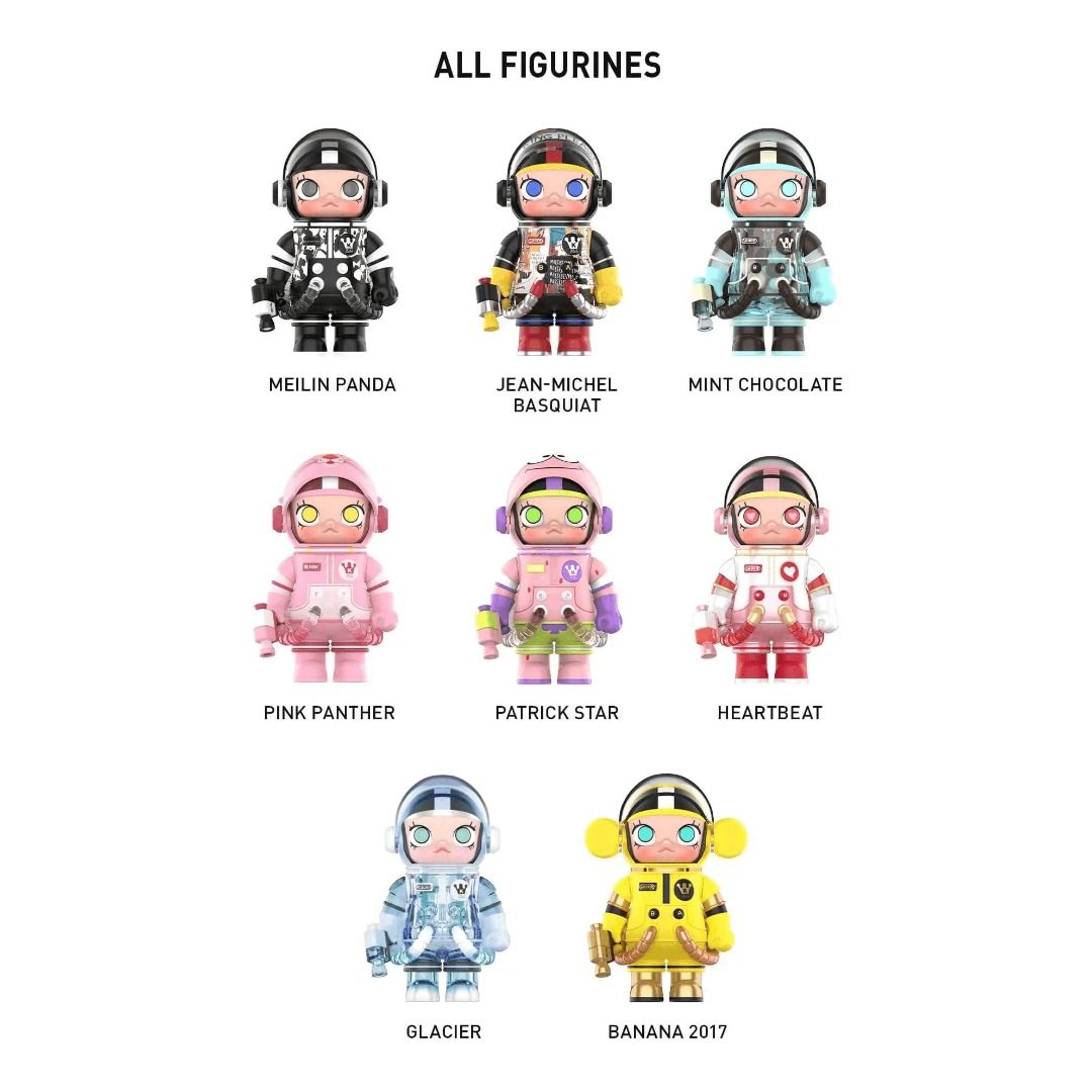 Pop Mart Mega Space Molly 100% Series 2-B (Category: Designer & Blind Box Toys) located in Valenzuela. Submitted by littlechopletsph (Listing ID 1392780183, Image 3). Description: P850 EACH / P800 EACH IF BUYING 3 OR MORE Meilin Panda Jean-Michel Basquiat Mint Chocolate Pink Panther Patrick Star Heartbeat Glacier Banana 2017 Wish Bear (Secret) - P4500 - Opened box, sealed foil MOP: Gcash/BPI MOD: J&T/SDD.