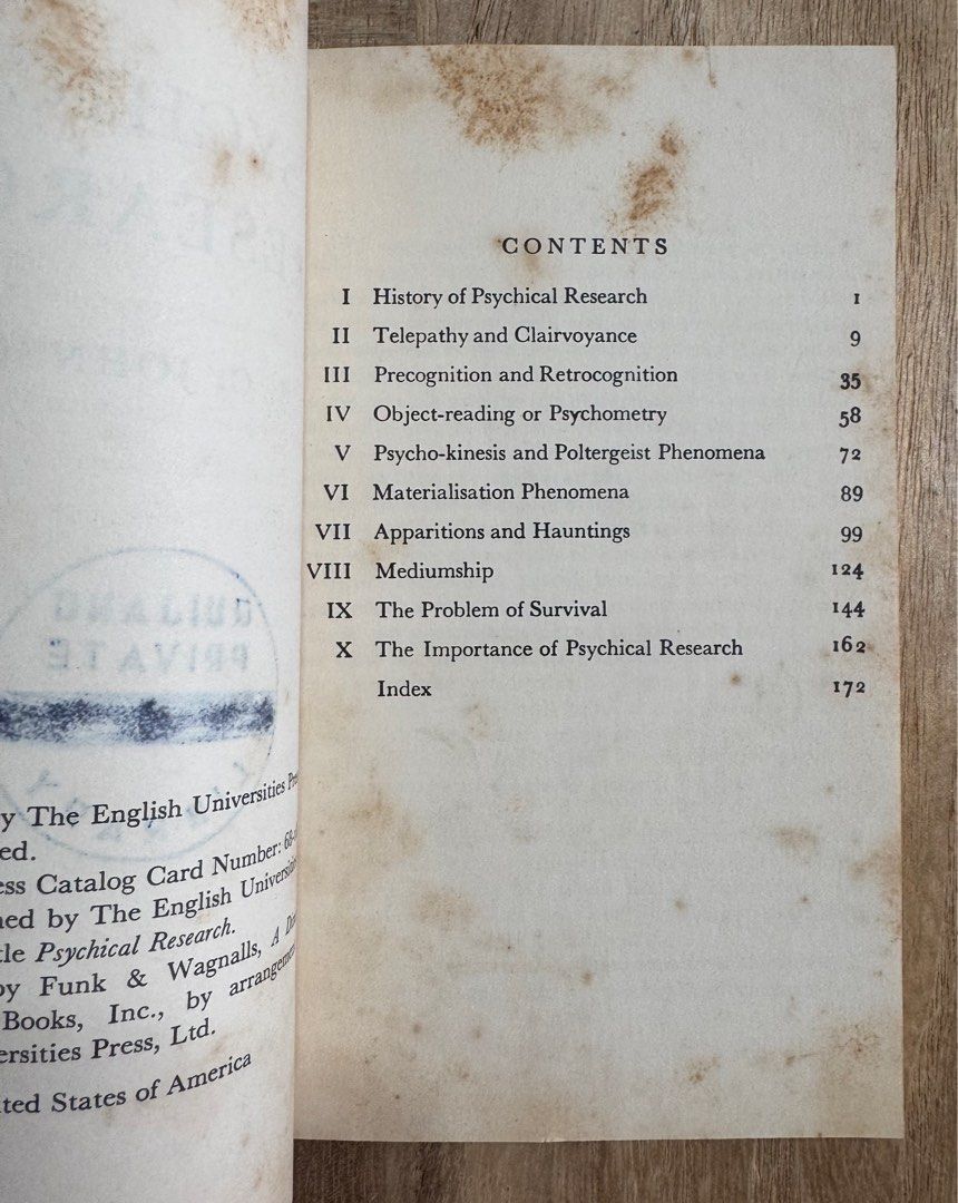 Psychical Research: Exploring the Supernatural- RC Johnson (Category: Storybooks) located in San Pedro. Submitted by pageturner19 (Listing ID 1392772964, Image 3). Description: Reprinted cover With foxing and tanned pages.