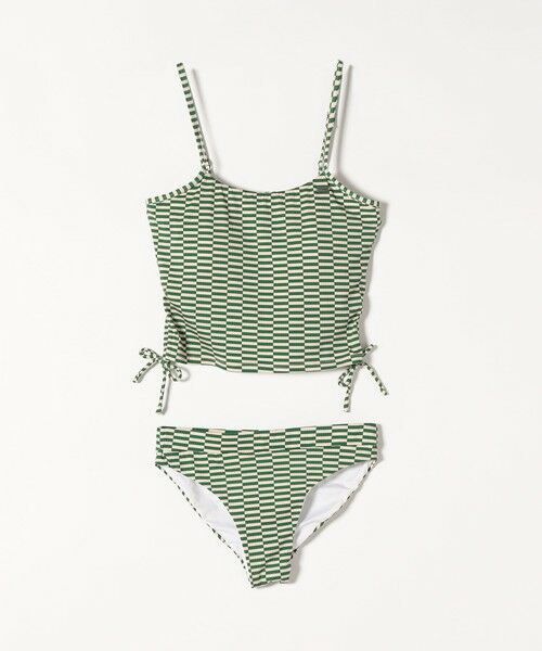 Roxy Shake Tankini Set (Category: Bikinis & Swimsuits) located in San Juan, La Union. Submitted by Scully (Listing ID 1375975892, Image 1). Description: Roxy Shake Tankini set in Green Tankini-style swimsuit made of ribbed material with a textured print. The top has shirring on the side. With removable pads and adjustable straps Size Small Top Underbust: 34.0-58.0cm Length: 34.0-42.0cm Bust: 66cm Bottom Waist: 60 Rise: 21cm Only used twice! RFS: 