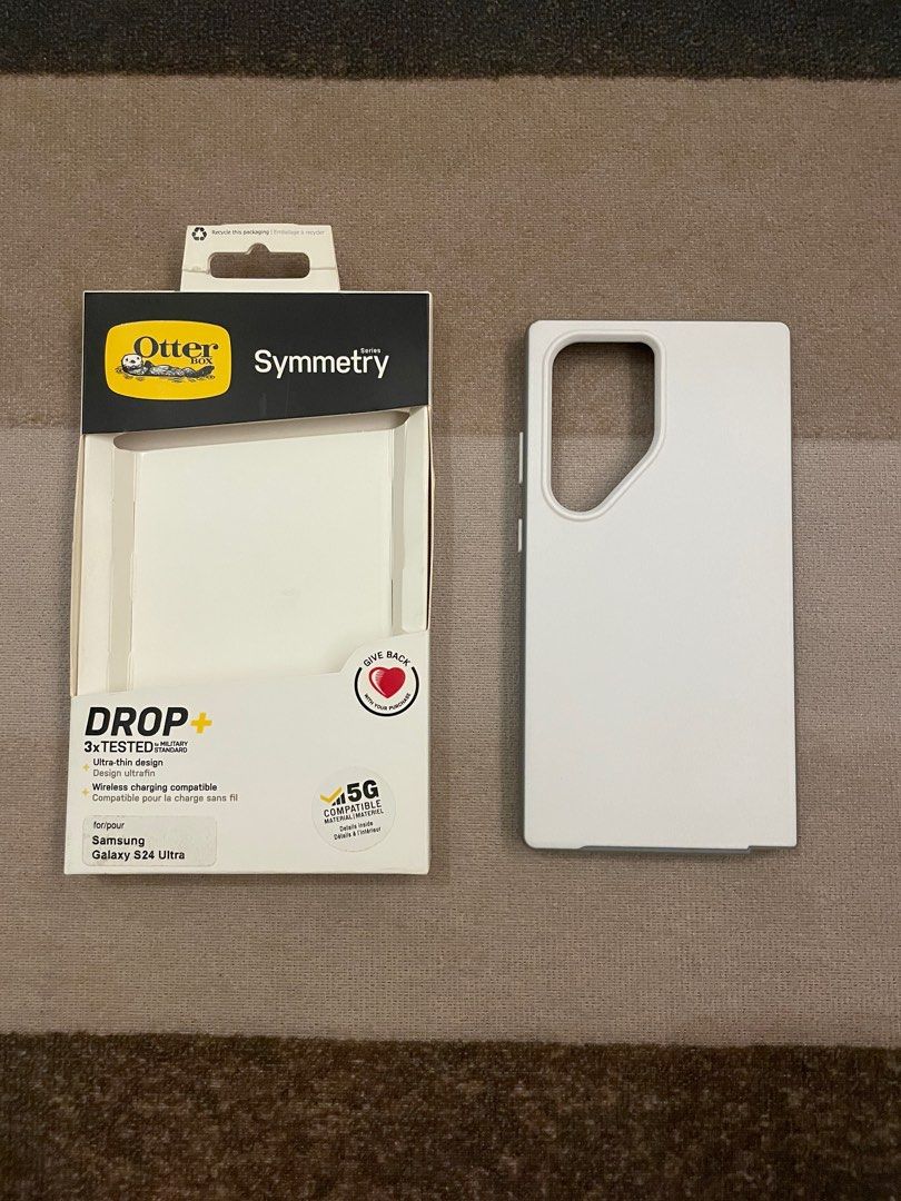S24 Ultra Case Otterbox Symmetry (Category: Cases & Sleeves) located in Quezon City. Submitted by saoirse027 (Listing ID 1392844465, Image 1). Description: Otterbox Symmetry Case Authentic Like BrandNew!! With Original Box Color: White and Gray For S24 Ultra Negotiable for sure buyers MOP: Gash.