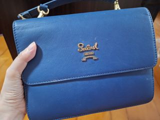 Salad寶藍色附銀包兩用手袋64217367564931110